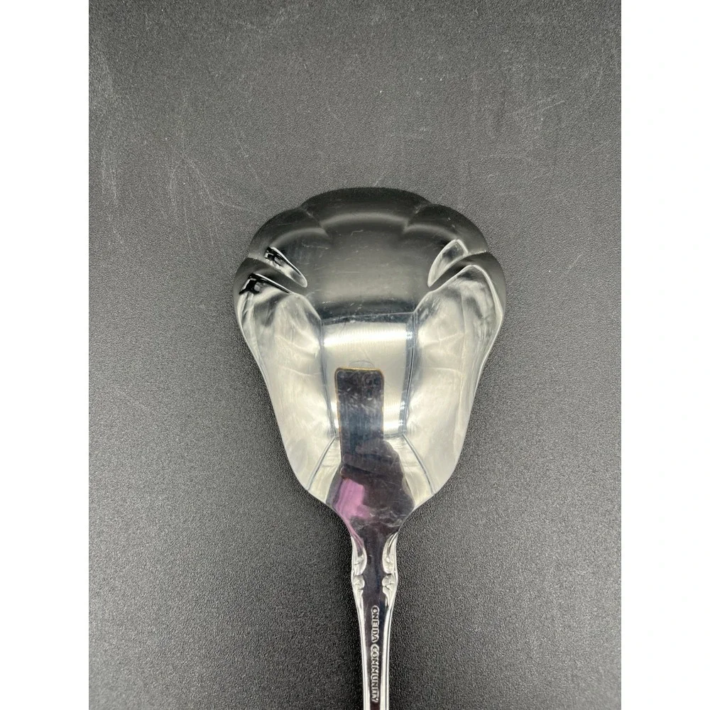 Brahms Stainless Solid Shell Casserole Serving Spoon By Oneida Silver